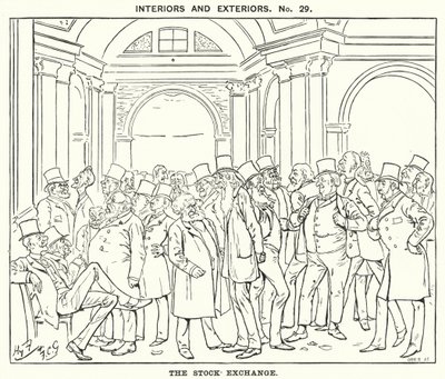 Punch cartoon: De Beurs door Harry Furniss
