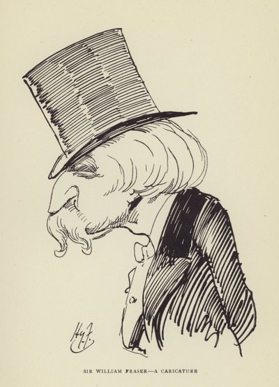 Sir William Fraser, een karikatuur door Harry Furniss