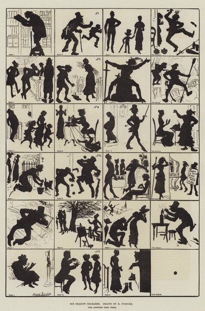 Zes schaduwcharades door Harry Furniss