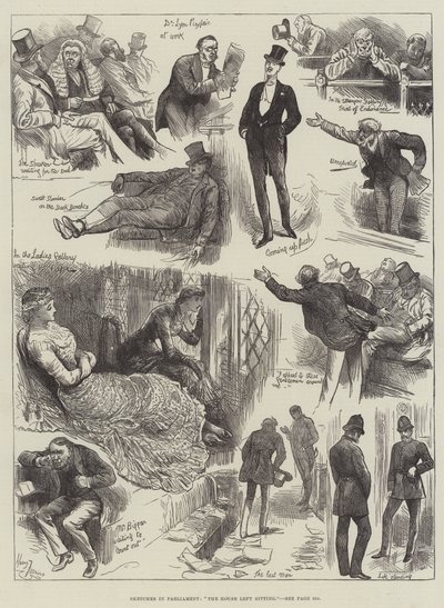Schetsen in het Parlement, Het Huis bleef Zitten door Harry Furniss