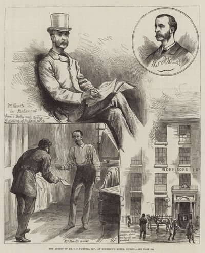 De arrestatie van Mr C S Parnell, MP, in Morrison