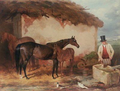 De Merrie Misschien met haar veulen, 1846 door Harry Hall