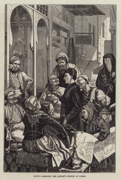 Egypte, het voorlezen van de Troonrede in Caïro door Harry Hamilton Johnston