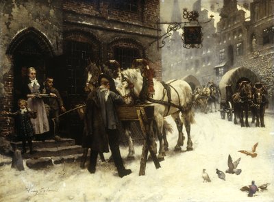 Buiten de Dorpsherberg door Harry Jochmus