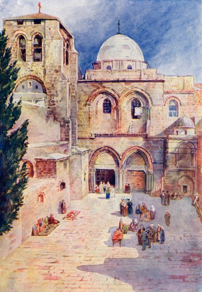 De kerk van het Heilig Graf, Jeruzalem, Palestina, ca. 1910, uit A Book of Modern Palestine door Richard Penlake, gepubliceerd ca. 1910. door Harry Morley