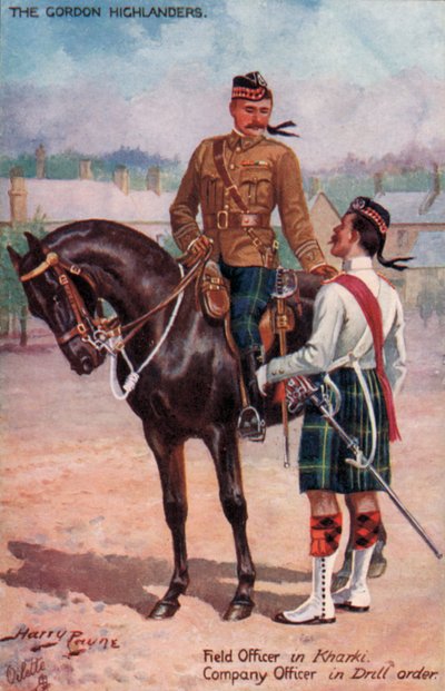 The Gordon Highlanders, Veldofficier in Kharki, Compagnie Officier in Drill order door Harry Payne