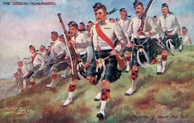 The Gordon Highlanders, Zwermend de heuvel af door Harry Payne