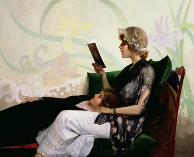 Gewoon een Paar Meisjes, 1915 door Harry Wilson Watrous