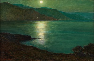 Maanlicht - De lichten van Ventimiglia door Harry van der Weyden
