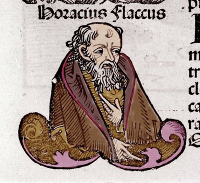 Portret van Horatius (Quintus Horatius Flaccus) (65-8 v.Chr.), Latijnse dichter. In 