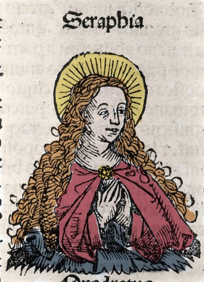 Portret van Sint Seraphia (Serapia) (Seraphia van Syrië), christelijke martelaar van de 2e eeuw. Uit 