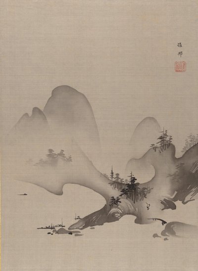 Meer en bergen, ca. 1885-89 door Hashimoto Gaho