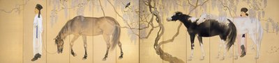 Bezoek aan een kluizenaar, 1930 door Hashimoto Kansetsu