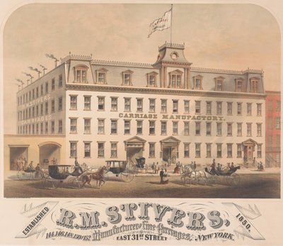 R. M. Stivers, Fabrikanten van Fijne Koetsen, 146-152 East 31st Street, New York, 1872-73 door Hatch and Co.