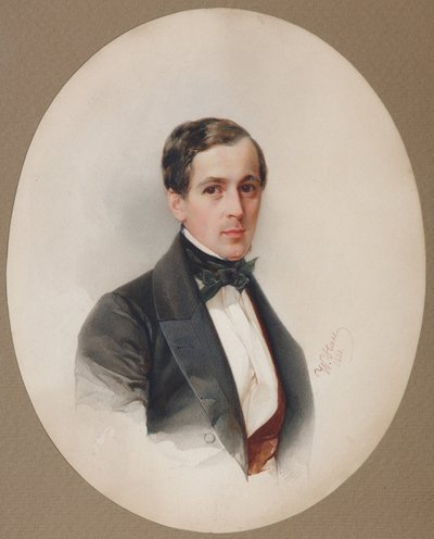 Portret van Fyodor Nikolayevich Chelishchev, 1851 door Hau