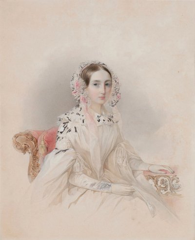 Portret van prinses Therese van Nassau-Weilburg 1815-1871, 1838 door Hau