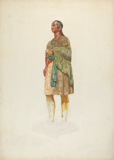 Scheepsboegbeeld: Indiaan door Hazel Hyde