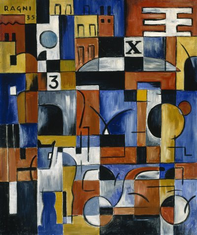 Constructief landschap van Montevideo door Héctor Ragni