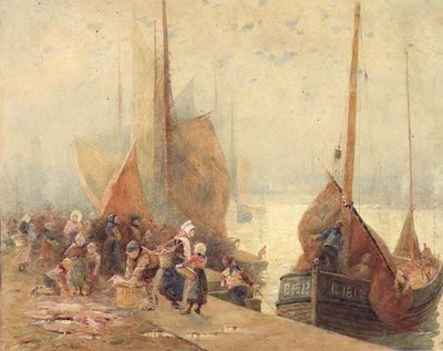 Het Lossen van de Vangst door Hector Caffieri