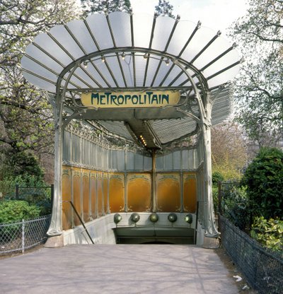 Porte Dauphine, metrohalte, Guimard-architectuur. door Hector Guimard
