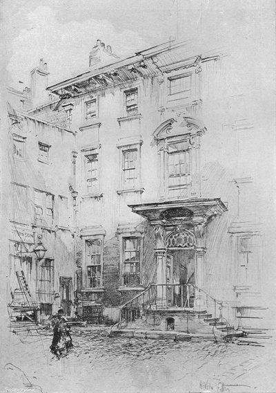 Huis van Sir Christopher Wren, Love Lane, ca. 1902-1903 door Hedley Fitton