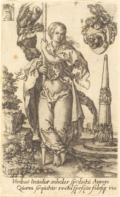 Liefdadigheid door Heinrich Aldegrever