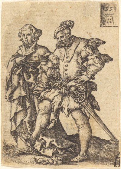 Dansend Paar door Heinrich Aldegrever