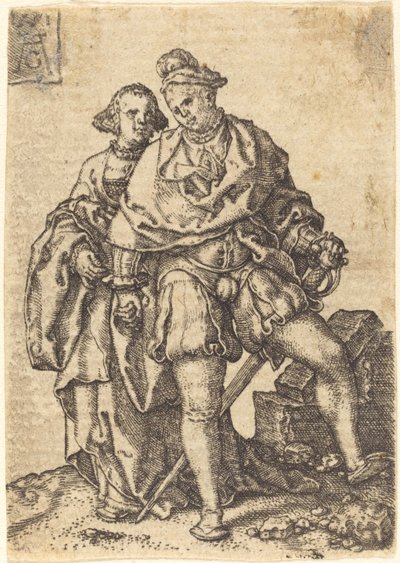 Dansend paar door Heinrich Aldegrever
