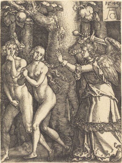 De Verdrijving uit het Paradijs door Heinrich Aldegrever