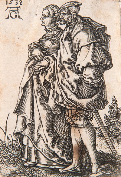 Uit de serie De Kleine Bruiloftsdansers, 1538 door Heinrich Aldegrever