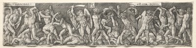 Hannibal vecht tegen Scipio, 1538 door Heinrich Aldegrever