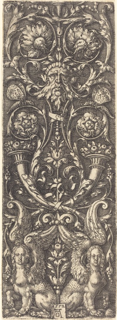 Hoge vruchten met ornamenten door Heinrich Aldegrever