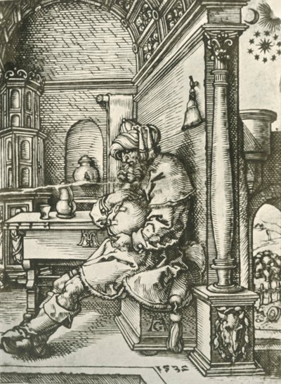 Jacob Mediteert over Jozefs Dromen, 1532, 1908 door Heinrich Aldegrever