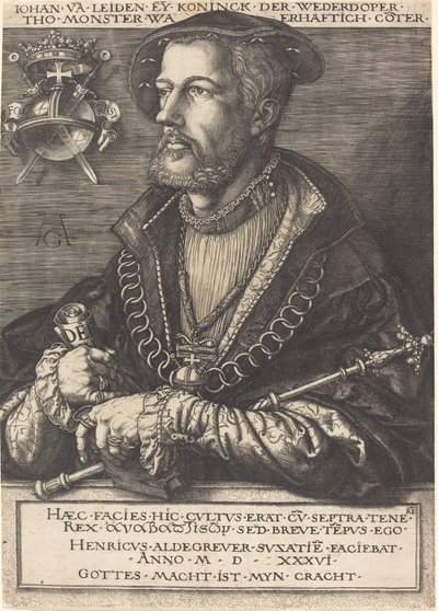 Jan van Leyden door Heinrich Aldegrever