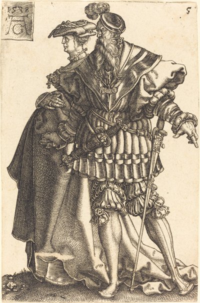 Grote bruiloftsdansers door Heinrich Aldegrever