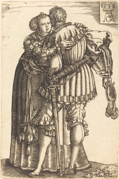 Grote bruiloftsdansers door Heinrich Aldegrever