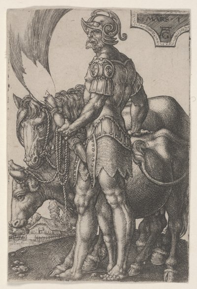Mars, c.1533 (gravure) door Heinrich Aldegrever
