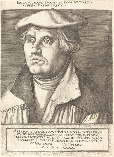 Maarten Luther door Heinrich Aldegrever