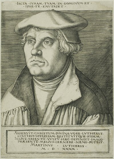 Maarten Luther door Heinrich Aldegrever
