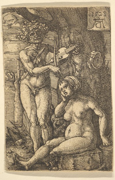 Orpheus en Eurydice, 1528 door Heinrich Aldegrever