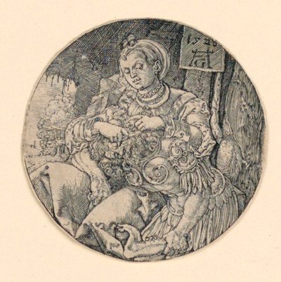 Samson en Delila door Heinrich Aldegrever