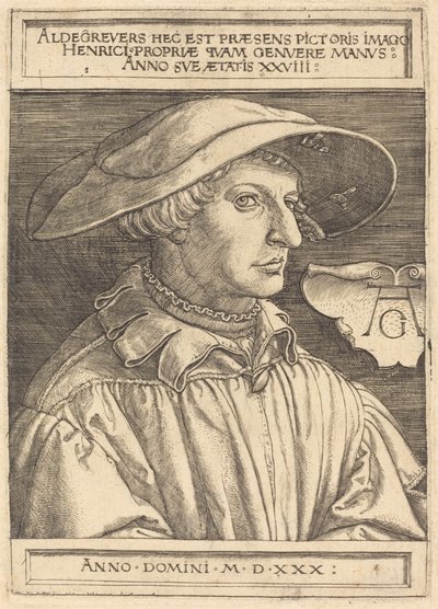 Zelfportret door Heinrich Aldegrever