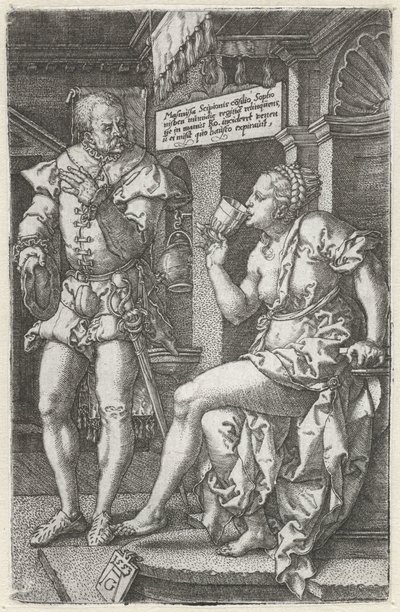 Sophonisba drinkt vergif door Heinrich Aldegrever