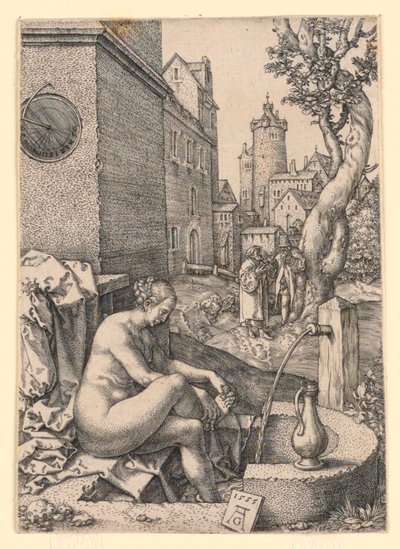 Susanna en de ouderlingen door Heinrich Aldegrever