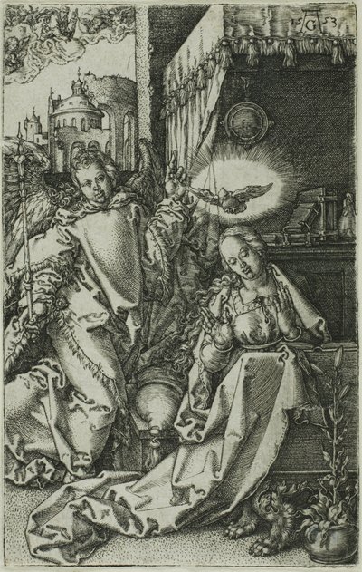 De Annunciatie door Heinrich Aldegrever
