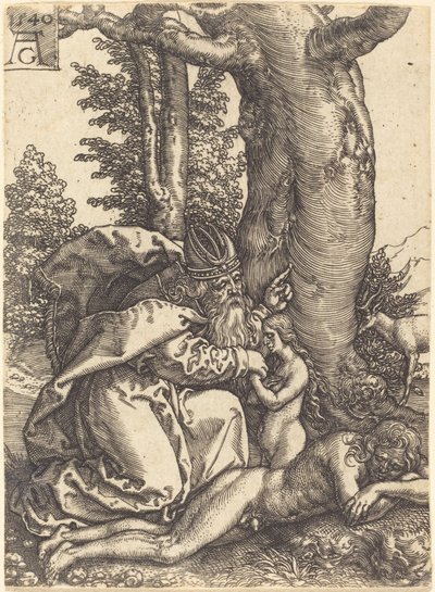 De schepping van Eva door Heinrich Aldegrever