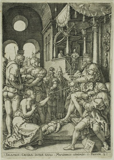 Het oordeel van Salomo door Heinrich Aldegrever
