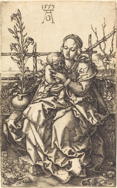 De Zittende Maagd door Heinrich Aldegrever