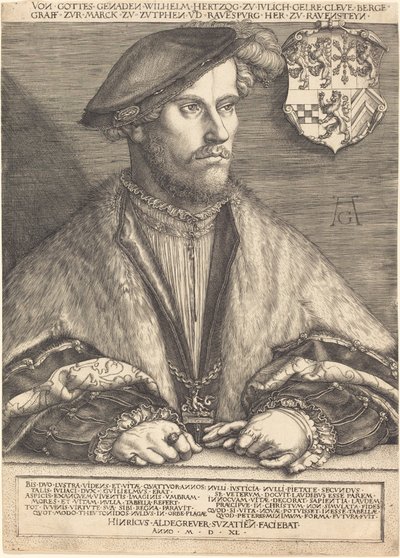 Wilhelm V, hertog van Julich, Kleef en Berg door Heinrich Aldegrever