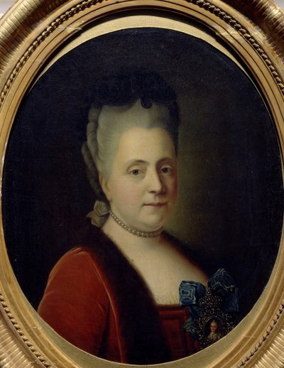 Portret van de hofdame Prinses Daria Alexeyevna Golitsyna, 1724-1798, 1772 door Heinrich Buchholz